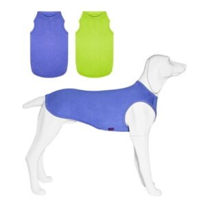 Kickred 2 Pack Summer Dog Shirts, Quick Dry Breathable Dog Clothes Pet Sleeveless Vest, Lightweight Stretchy Tank Top T-Shirts for Small Dogs Puppy Cat Boy Girl, L