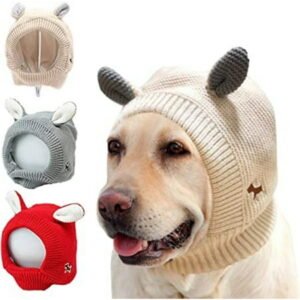AAOMASSR Cozy Ears Dog Ear Muffs Dog Apparel, Beige, One Size
