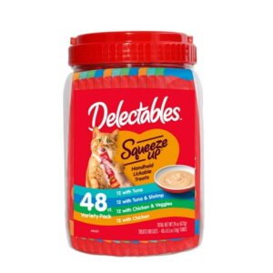 Hartz Delectables Squeeze Up Variety Packs Interactive Lickable Wet Cat Treats, case of 48 SHC10