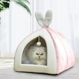 PPgejGEK Cats Dogs Bed for Indoor Cats Dogs Cave Bed Warm Enclosed Covered Cats Tent House Outdoor Cave Bed House for Cats Puppy Or Small PET Outside Habitat Reduced Price