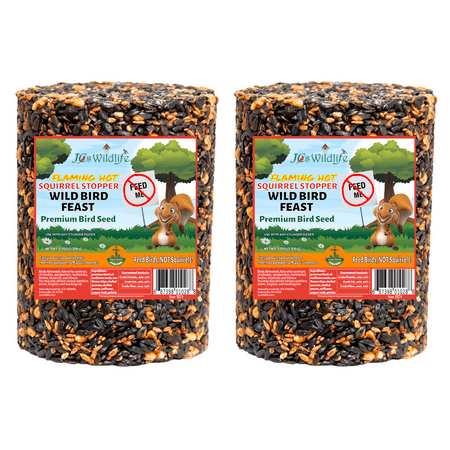 JCS Wildlife Squirrel Stopper Wild Bird Feast Large Cylinder 3.75lbs (2-Pack)