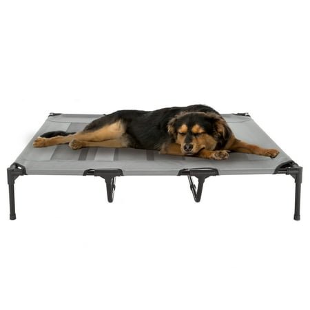 PETMAKER 48×35.5-Inch Elevated Dog Bed – Indoor/Outdoor Cot for Pets (Gray)