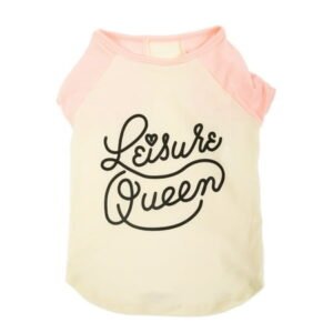 Vibrant Life Polyester Queen Graphic Dog and Cat T-Shirt, Pink, S