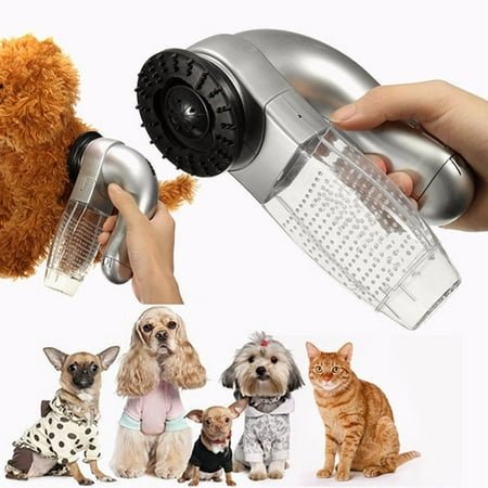 Frogued Cat Dog Pet Electric Hair Remover Shedding Grooming Brush Comb Cleaner Trimmer (1 x Pet Hair Remover Brush (Batteries are not included.))