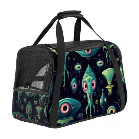 Alien Pet Carrier Bag for s and Small Dogs – Fabric 900D Oxford Cloth Base Material Sherpa Nylon Webbing – Size 17x10x11.8 inches 43x26x30 cm – Travel