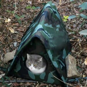 Outdoor Cats House Outdoor Pet Kennel Cold-proof Tent Cats Kennel Dog Kennel Oxford Cloth Pet Bed Removable And Washable Stray Cats House Cats Kennel