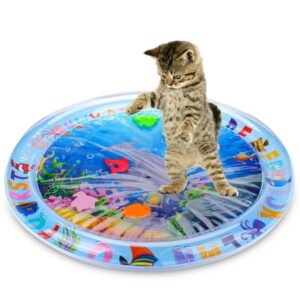 Water Sensory Playmat for Cats,Cat Toys for Bored Indoor Cats, Cat Kicker Toys Self Play Mat,Interactive Toys for Cats