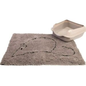 Dog Gone Smart Cat Litter Mat, 35-In by 26-In, Grey