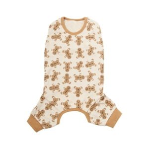 Vibrant Life Gingerbread Holiday Dog & Cat Pajama, Beige, XS, among other Chihuahua, Miniature Poodle