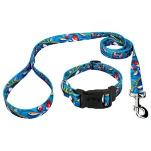 Country Brook Petz® Deluxe Gone Fishin’ Dog Collar and Leash, Extra Large