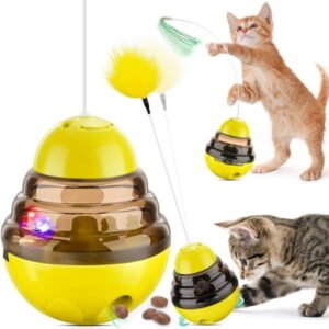 Food Treat Dispensing Toys, Interactive Cat Toys Dog, Tumbler Pet Toy, Slow Feeder Treat Ball for Pets