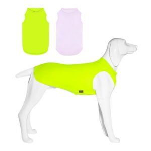 Kickred 2 Pack Dog Cooling Shirts, Ice Pet Vest Dog Clothes for Instant Cooling, Ultra Lightweight Breathable Sleeveless T-Shirts for Small Dogs Puppy Boy Girl, M