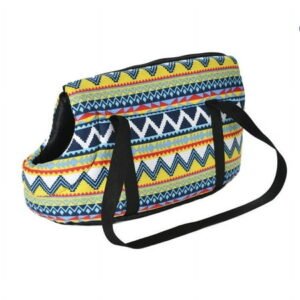 Classic Pet Carrier for Small Dogs Cozy Soft Puppy Cat Dog Bags Backpack Outdoor Travel Pet Sling Bag Chihuahua Pug Pet Supplies (stripe without fur,S 40 x 18 x 20 CM)