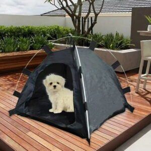 Pet Cot Tent, Portable Dog House, Dog Shade & Weather Shelter Warm Enclosed Covered Pets Tent