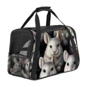 Tmall Fabric Dog Carrier Bag with 900D Oxford Cloth Base and Nylon Webbing – 17x10x11.8 in – Pet Travel Tote for Small Pets – Durable