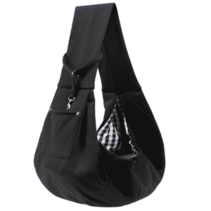Small Pet Sling Carrier for Dog, Cat, Hands Free Reversible Shoulder Crossbody Pet Slings for Outdoor Traveling Subway Black