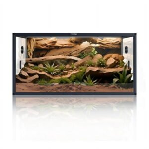 Phailozoo 4x2x2 Reptile Enclosure, Bearded Dragon Tank Ultimate Black
