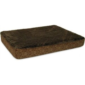Petmate Double Orthopedic Foam Plush/Jacquard Dog Bed with Piping For Pets, 36″ x 48″, Assorted