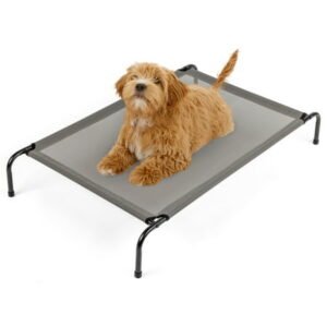 Ktaxon 43″D x 26″W Original Cooling Elevated Dog Bed, Indoor and Outdoor Gray