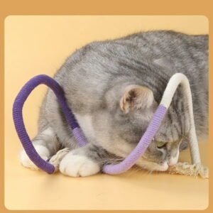 LINGJIA 3-pack Cat Rope Toys Cat Chew Toys for Indoor Cats and Kittens Interactive Cat Rope Toys with Catnip Handmade Pet Chew Toys for Teeth Cleaning Cotton Rope Cat Toys