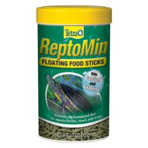 Tetra ReptoMin Floating Food Sticks, Food for Aquatic Turtles, Newts and Frogs, 3.7 oz (Pack of 3)