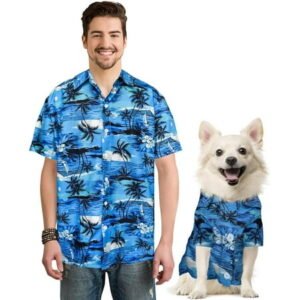 Dog Shirts Hawaiian Shirt for Small Medium Large Dogs Matching Dog and Owner Short Sleeves Beach Shirt Owner and Pet Shirts are Sold Separately
