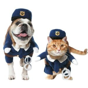 Vibrant Life Halloween Dog Costume and Cat Costume: Police Officer, Size Medium