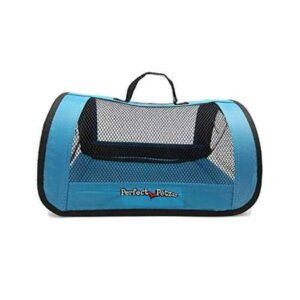 Pet Travel Bag for Originals & Minis, Small Pet Carrier w/ Mesh & Nylon Lining, Dog Carrier for Medium Dogs, Versatile Kitten Carrier & Puppy Carrier, Easy to Clean, Blue – Perfect Petzzz