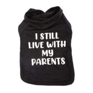 Vibrant Life Polyester Parents Graphic Dog Hoodie, Black, M