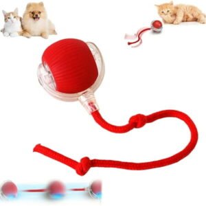 Rollipet Cat Toy, Rollie Pet Cat Toy, Rollipet Interactive Pet Toy, Interactive Cat Toys Ball for Indoor Cats Fast Rolling on Carpet, 360° Automatic Rolling Ball Toy for Dog/Cat