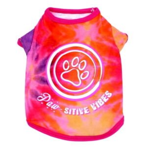 Vibrant Life Polyester Tie Dye Dog T-Shirt, Multi-Color, XXS