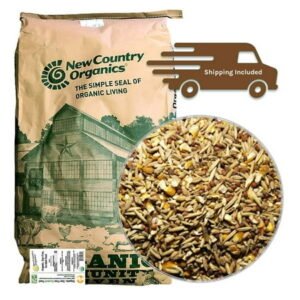 New Country Organics | Chicken Feed | Scratch Feed for Adult Poultry | Soy-Free | 9% Protein | Certified Organic and Non-GMO | 25 lbs
