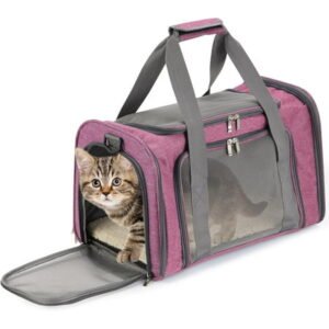 Mr. Pen- Pet Carrier, Pink, Cat Carrier, Dog Carrier, Cat Bag Carrier, Cat Travel Carrier, Soft Cat Carrier