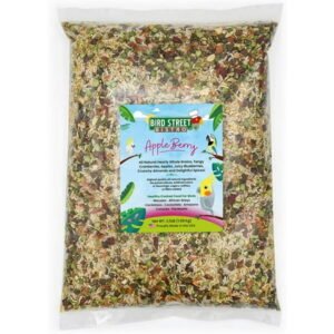 Bird Street Bistro Parrot Food – Parakeet Food – Cockatiel Food – Bird Food – Cooks in 3-15 min with Natural & Organic Grains – Legumes – Non-GMO Fruits, Vegetables, & Health Orientated Spices