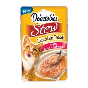 Hartz Delectables Stew Lickable Wet Cat Treat – Tuna & Salmon, 1.4oz