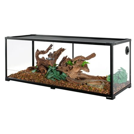REPTIZOO Reptile Glass Tank – 48 x 18 x 18 Inches Knock Down Full View Natural Terrarium