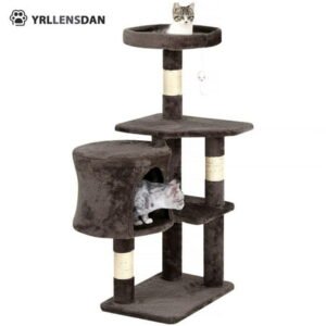 YRLLENSDAN 36 inch Cat Tree Tower for Indoor Cats, Small Cat Tower with Scratching Post, Cat Climbing Tower with Sturdy Cat Condo, Kitten Tree, Dark Gray