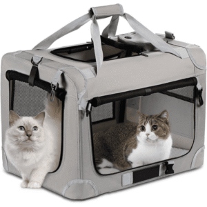 Extra Large Cat Carrier for 2 Cats, Portable Soft Sided Large Pet Carrier for Traveling, Indoor and Outdoor Uses, 24″×16″×16″