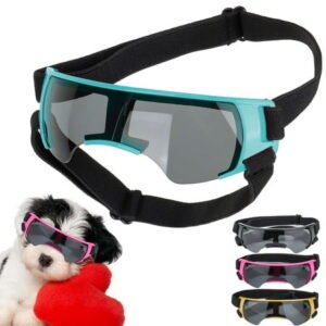 Gustave Dog Goggles Sunglasses UV Protection for Small Medium Breed, Outdoor Windproof Waterproof Pet Doggy Puppy Glasses Eyewear with Adjustable Straps “Green”