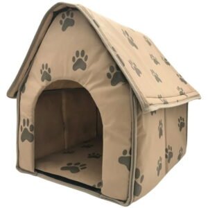 Tinksky Folding Pet Tent House Funny Game Pet Tent Portable Pet Supplies Folding Dog Bed