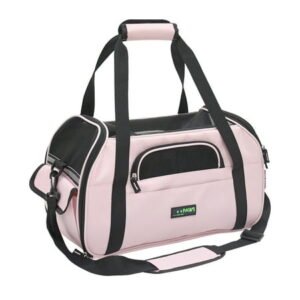 GOOPAWS Soft-Sided Dog & Cat Carrier Bag, Pink, 19”