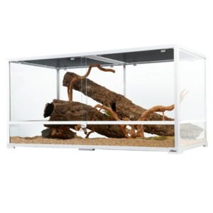 OiiBO 120 Gallon Reptile Terrarium, 48″ x 24″ x 24″ White Large Reptile Tank