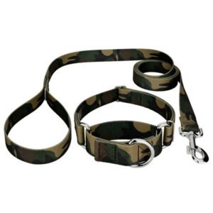 Country Brook Petz® Woodland Camo Martingale Dog Collar and Leash, Medium