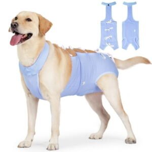 Harikaji Dog Recovery Suit,Dog Belly Protect Cover Vest, Female Male Dog Onesie for Spay Neuter,Anti Licking Dog Surgery Recovery Suit for Small Medium Large Dogs Blue XL