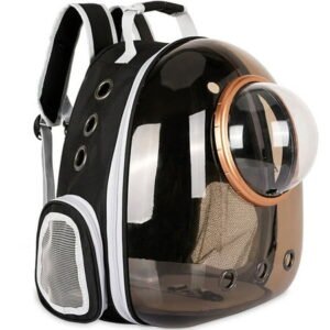 Cat Backpack, Space Capsule Pet Carrier Backpack Air Approved Cat Backpack Bag for Carrying Cat Hiking Travel Outdoor – Black