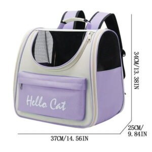 XMMSWDLA Cat Backpack Carrier, Breathable Cat Carrier Large Space Bubble Pet Backpack for Kitty Small Dog Up To 15lbs, Transparent & Foldable Pet Carrier for Travel Hikingmessenger Bag Crossbody
