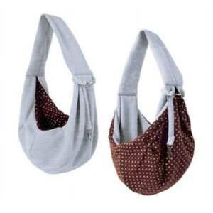 BGZLEU Reversible Dog Carrier Sling & Cat Sling – Pet Sling Carrier for Cats, Puppy Sling, Cat Papoose Carrier Front, Hands Free Pet Carrier – Soft Pouch, Tote, Grey-Cat Carrier & Cat Front Carrier