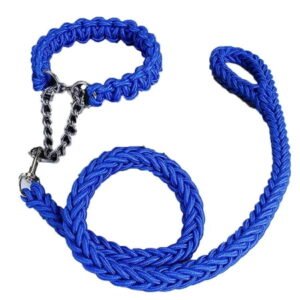 Dog Collar and Leash Set, Rope Dog Leash and Dog Training Collar for Small Medium Large Dogs