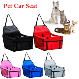 Pet Car Seat Travel Carrier Cage, Dog Booster Seat for Car, Breathable Folding Soft Washable Travel Bags for Dogs Cats, Red
