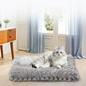 Lhked Dog Bed, Orthopedic Crate Foam Dog Bed, Waterproof Dog Mattress Nonskid Bottom, Comfy Anxiety Pet Bed Mat for All Ages Dog/Cat,Clearance Household Essentials,Christmas Gift ,16.9x11x1.5in